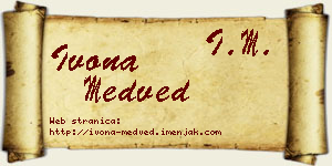 Ivona Medved vizit kartica